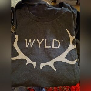 Blue Mens  large Printed T- Shirt "WYLD"